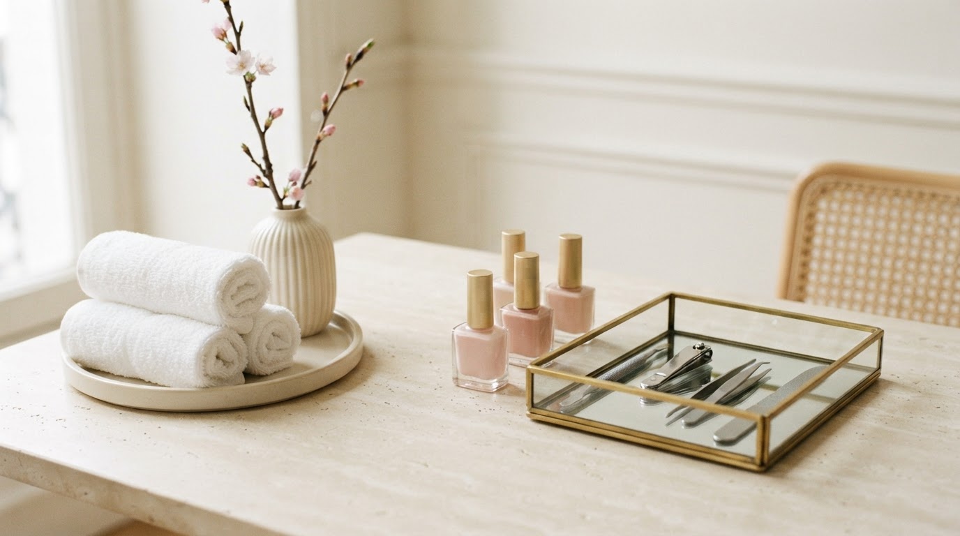 Nature morte de produits de beauté dans une atmosphère douce